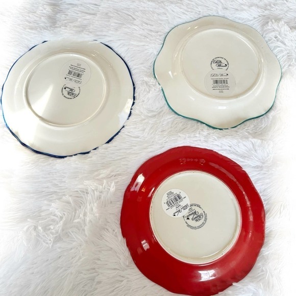 Pioneer Woman Salad Scalloped Plate Set of 3 - Picture 3 of 6